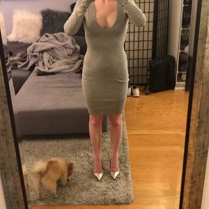 Gray Knit Dress